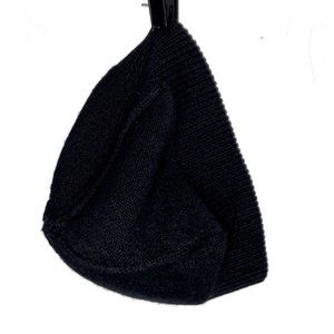 Random Identity Black Cashmere Bennie Hat Unisex Pristine New​​​​​